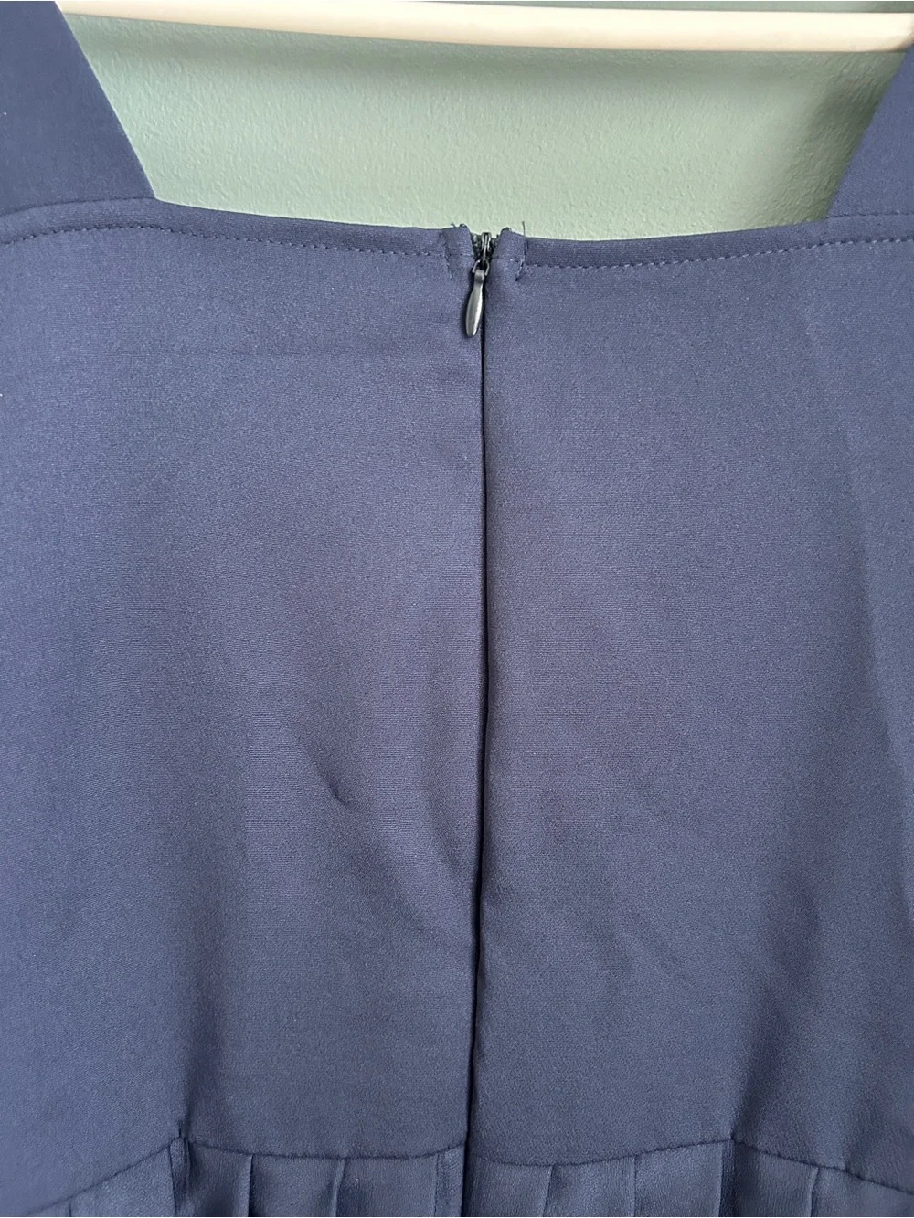 Navy Blue Long Sleeve Pleated Midi Dress Girls Size 14